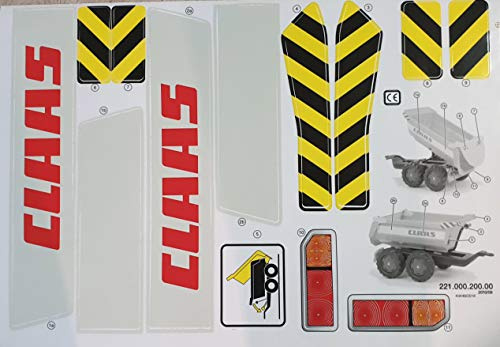 Rolly Toys Aufkleber für Halfpipe Trailer CLAAS