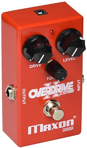 Maxon Compact Series OD808X Overdrive Extreme Bass Distortion Effects Pedal