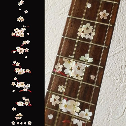 Inlay Sticker Griffbrett Position Marker für Tenor Ukulelen - Cherry Blossom Tree/Sakura