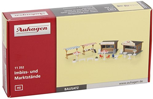 Auhagen 11352 - Snackständer und Marktstände Modellierset