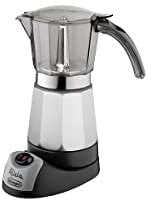 De'Longhi Alicia EMKM 9 Cafetera Moka Eléctrica, 550 w, Capacidad 9 Tazas, Función Autoapagado, Base Giratoria, Negro y Plata