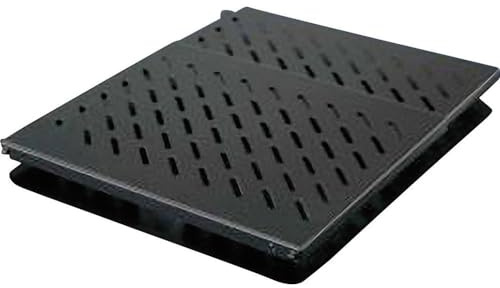 Rittal DK 5501.655 Rack Shelf – Rack Zubehör (Rack Shelf, Black, Steel, 50 kg, 1 PC (S), 484 mm)