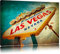 Las Vegas Retro Look Format: 120x80 auf Leinwand, XXL riesige Bilder fertig gerahmt mit Keilrahmen, Kunstdruck auf Wandbild mit Rahmen, günstiger als Gemälde oder Ölbild, kein Poster oder Plakat
