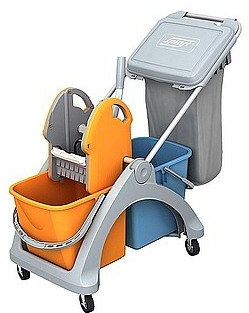 Splast Putzwagen - mit 2 x 25L Kübeln und 60L Müllsack