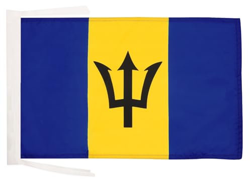 AZ FLAG - Flagge Barbados - 45x30 cm Mit Kordel - Barbados Fahne 30 x 45 Cm - Flaggen