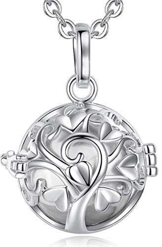 EUDORA Harmony Ball Arbre De L'amour Médaillon Pendentif Chime Ball Collier pour Maternité Parfum Cage pour Femmes Mère Bijoux Nice Cadeau, 88.9cm