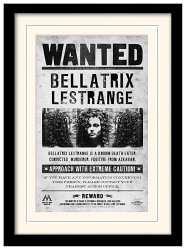 Harry Potter 1art1 Poster Bellatrix Lestrange, Gesucht Gerahmtes Bild Mit Edlem Passepartout | Wand-Bilder | Im Bilderrahmen 40x30 cm