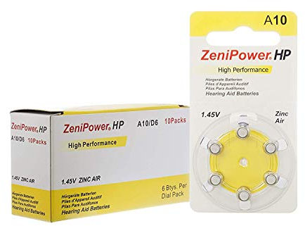 ZeniPower Hearing Aid Batteries Size 10 (120 Batteries)