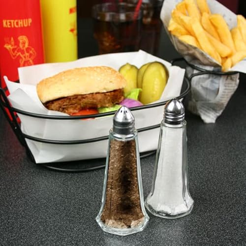 Lighthouse Pepper Shaker - 1oz Pepper Pot, Pepper Dispenser, Glass Pepper Pot - Condiment Dispenser from Genware