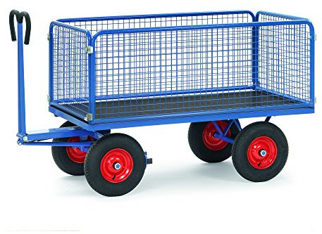 Fetra Transportgeräte mtmgg434l Sackkarre Lüftungsgitter, Luftreifen, 1550 mm Länge x 850 mm breit x 1200 mm hoch