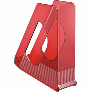 Esselte 10 x Stehsammler Europost A4 Polystyrol rot transparent