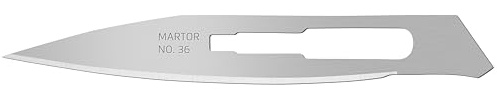 MARTOR 10 x Scalpel Blade, Replacement Blades Graphic Knife, Craft Knife, 8.5 mm, Sharp, Single Use, No. 36