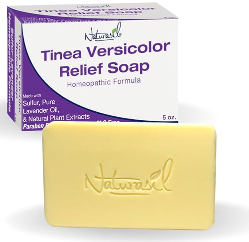 Naturasil Tinea Versicolor Treatment Sulfur Soap, Made in USA - 5 oz Bar