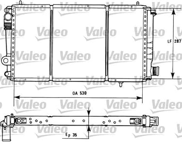 Valeo Kühler, Motorkühlung 731173 | Kompatibel mit: CITROËN C15 Kasten/Großraumlimousine, C15 Kombi