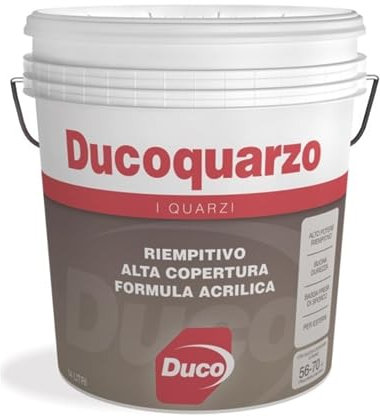 DUCO QUARZO-PLEIN 2816 PITTURA AL QUARZO RIEMPITIVA BIANCA PROTETTIVA PER ESTERNI 4 LT