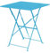 Bolero Table de terrasse carree bleu turquoise en acier, cadre et plateau en acier enduit de poudre, 710 (H) x 600 (L) x 600 (P) mm, usage domestique ou professionnel, GK985