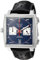 TAG Heuer Monaco CAW211P.FC6356 Chronograph Herrenuhr Steve McQueen Calibre 11 Zifferblatt blau Gehäuse Edelstahl Lederband schwarz Saphirglas Calibre 11 Vintage Swiss Made