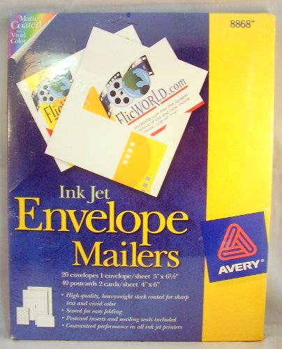 Avery 8868 Ink Jet Umschlag Versandtaschen matt beschichtet für Vivid Color
