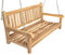 SAM 2-Sitzer Gartenschaukel Susana, hängende Bank 120 cm, Teakholz massiv, Schaukelbank für den Garten, pflegeleichtes Unikat Braun