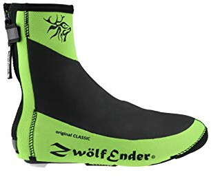 Zwölfender Classic grün Größe L Winddichte, wasserdichte und wärmeisolierende Neopren-Überschuhe für Herren und Damen | Schuhüberzug Kälteschutz Thermo Überschuhe Rennrad MTB