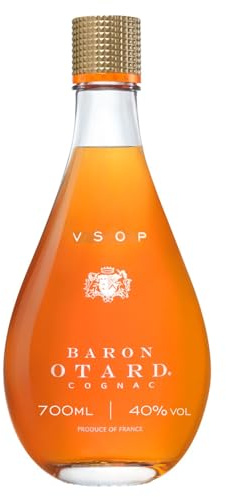 Baron Otard VSOP Cognac, 40 Vol.-%, 70 cl / 700 ml, Doppelt destillierter Premium-Cognac, gereift in Eichenfässern, mit floralen Noten und einem Hauch von Birne, Tabak sowie Madagaskar-Vanille