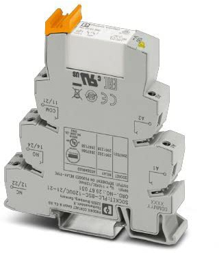 PHOENIX CONTACT PLC-RSC-24UC/1/S/H Relaismodul mit Schalter, 10 Stück