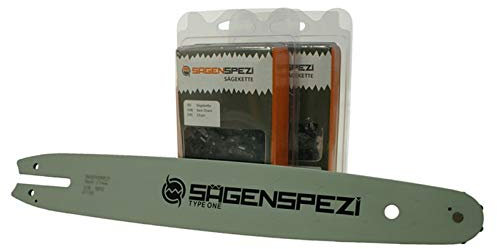 Sägenspezi Guide de 35cm 3/8PM 1,1mm et 2 chaînes à gouge semi-carrée pour Stihl 017 MS170