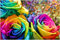 Regenbogen-Rosen-Samen - Multicolor Variety Roses - Winterharte Pflanzen -10 Seeds