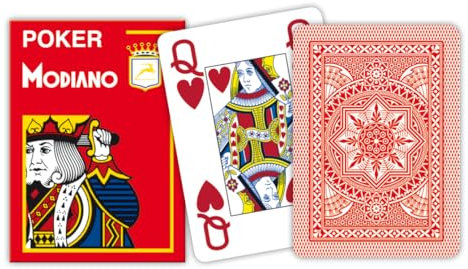 Modiano 300482 Italy Spielkarten, Rot, Large