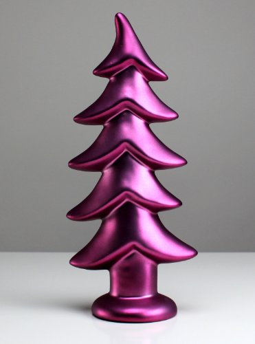 Weihnachtsbaum Weihnachten Tanne Tannenbaum Weihnachtsdekoration Keramik lila 13 cm
