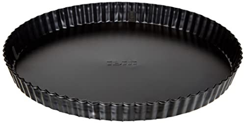 Ibili 824228 Moule à tarte dentelé amovible antiadhésif Moka 28 cm