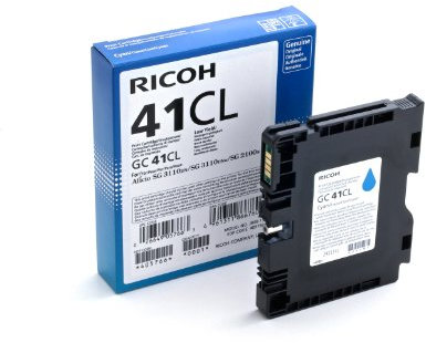 Ricoh 405766 SG2100N Inkjet Cartridge, 600 Seiten / 5% Deckung, GC41CL, cyan