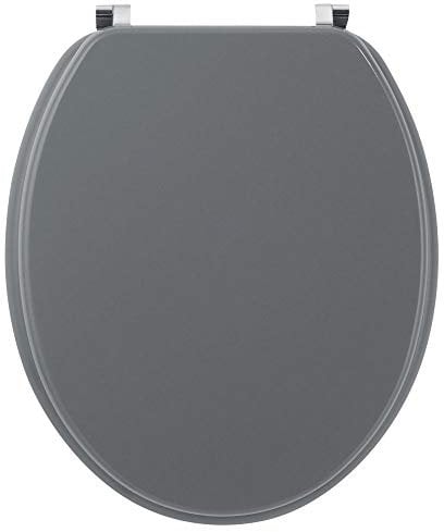 Wirquin 20717953 Abattant WC en fibre de bois Woody en forme U, gris clair