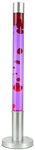 Retro Lavalampe XXL Groß, Stehleuchte Lila Rot, magisch, mysteriös, beruhigend, 76 cm, G9 50 W mit Kabelschalter, inklusive Leuchtmittel, Lava Lampe