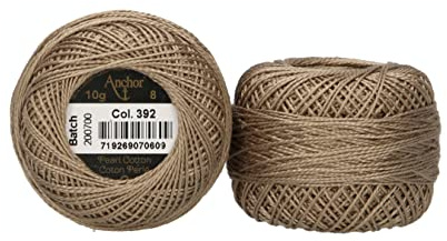 ANCHOR Pearl Yarn, Thickness: 8, Packaging: 10G, Running Length: 82M tundra Embroidery Threads