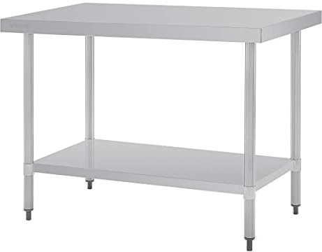 Vogue Edelstahltisch, 900 x 1200 x 700 mm, für Küche, Restaurant, gewerbliche Nutzung, Grau