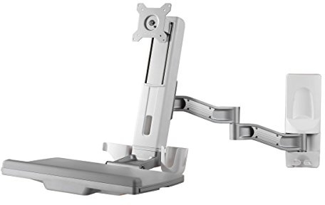 Amer Extended Workstation System Wall Mount, Grey (AMR1WSL)