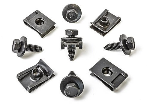 Set Soporte de metal grapas + Tornillos hexagonales 10 unidades)