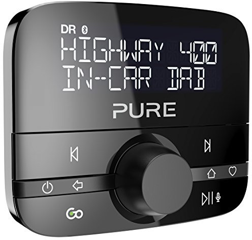 Pure Highway 400 In-Car DAB+/DAB Digital Radio FM Adapter with Bluetooth for Music Playback – DAB Car Radio Adapter/Transmitter and Bluetooth FM Transmitter, Black