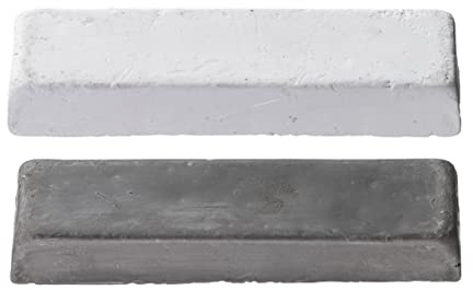 KWB 2er pack Polierpasten-Satz 100 mm x 30 mm, Riegel, braun, weiß, Vorpolierpaste, polierpaste