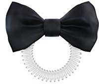 Invisibobble Bowtique Hair Bow with Invisibobble Original Slim Hair Scrunchie for Girls and Women, True Black