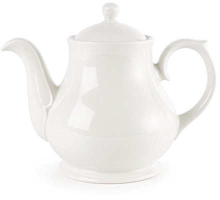 Churchill Super Vitrified P321 Whiteware Tea and Coffee Pot, White (Pack of 4) | Non-drip spout ensures clean pouring, while robust vitrified porcelain resists thermal shock in busy catering spaces.