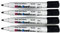 4 Pack BLACK large whiteboard marker pens dry wipe markers pens with CLIPS.