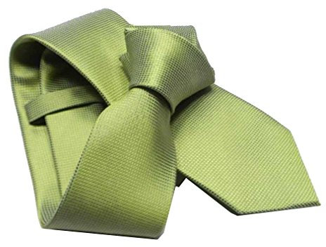 Cravatta tinta unita verde mela acido di seta da cerimonia elegante e raffinata moda italia per uomo elegante colore Verde acido Green acid cangiante mela misura slim stretta cm 5