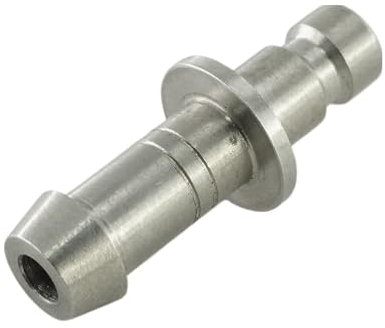 Fittingstore - Kupplungsstecker NW 2,7 mit Schlauchtülle Micro-Druckluftstecker Messing/vernickelt Edelstahl (Edelstahl - 4 mm)