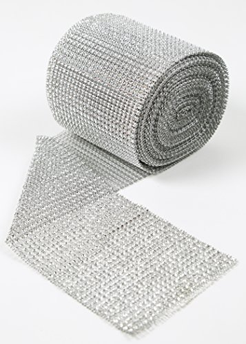 event-kauf 9m Strassband Strassborte Dekoband Hochzeit Deko (Silber) B Ware