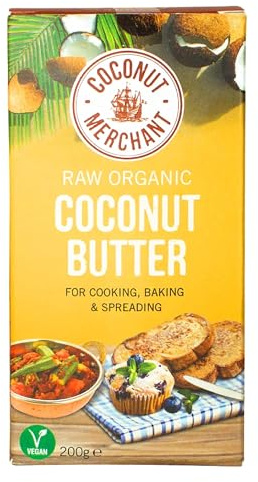 Coconut Butter Organic 200g Coconut Merchant Great for Cooking and Baking | Zero Cholesterol | Vegan | Low GI | Ethically Sourced