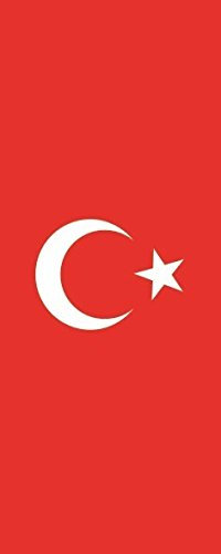 U24 Fahne Flagge Türkei im Hochformat Premiumqualität 150 x 600 cm