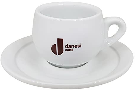 Danesi Caffè 6er Set Espressotassen, Keramik, Espresso, Tasse, 45 ml, Modern, Zuhause