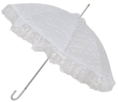 happy rain Brautschirm Stockschirm Regenschirm Damen weiß